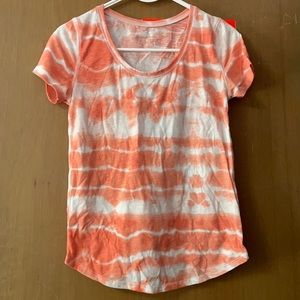 Cute orange & white Tie dye tee